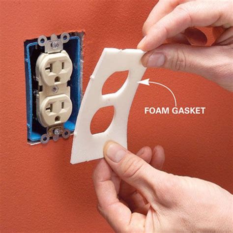 best way to seal electrical boxes|electrical outlet sealing gasket.